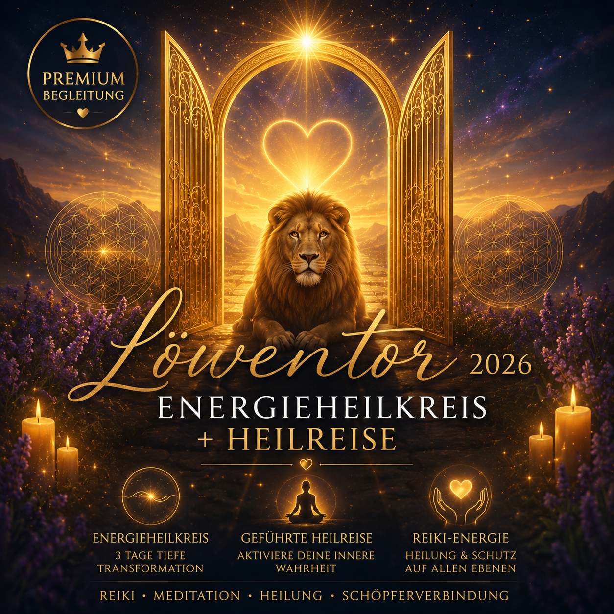 Premium-Begleitung Löwentor 2026 | Energieheilkreis + Heilreise